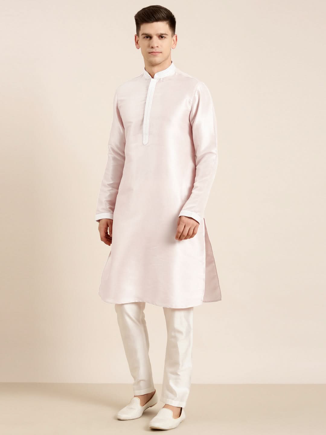 Light pink Embroidered Kurta Set