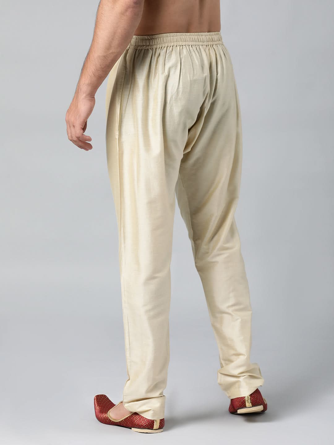 GOLD COTTON SILK PAJAMA