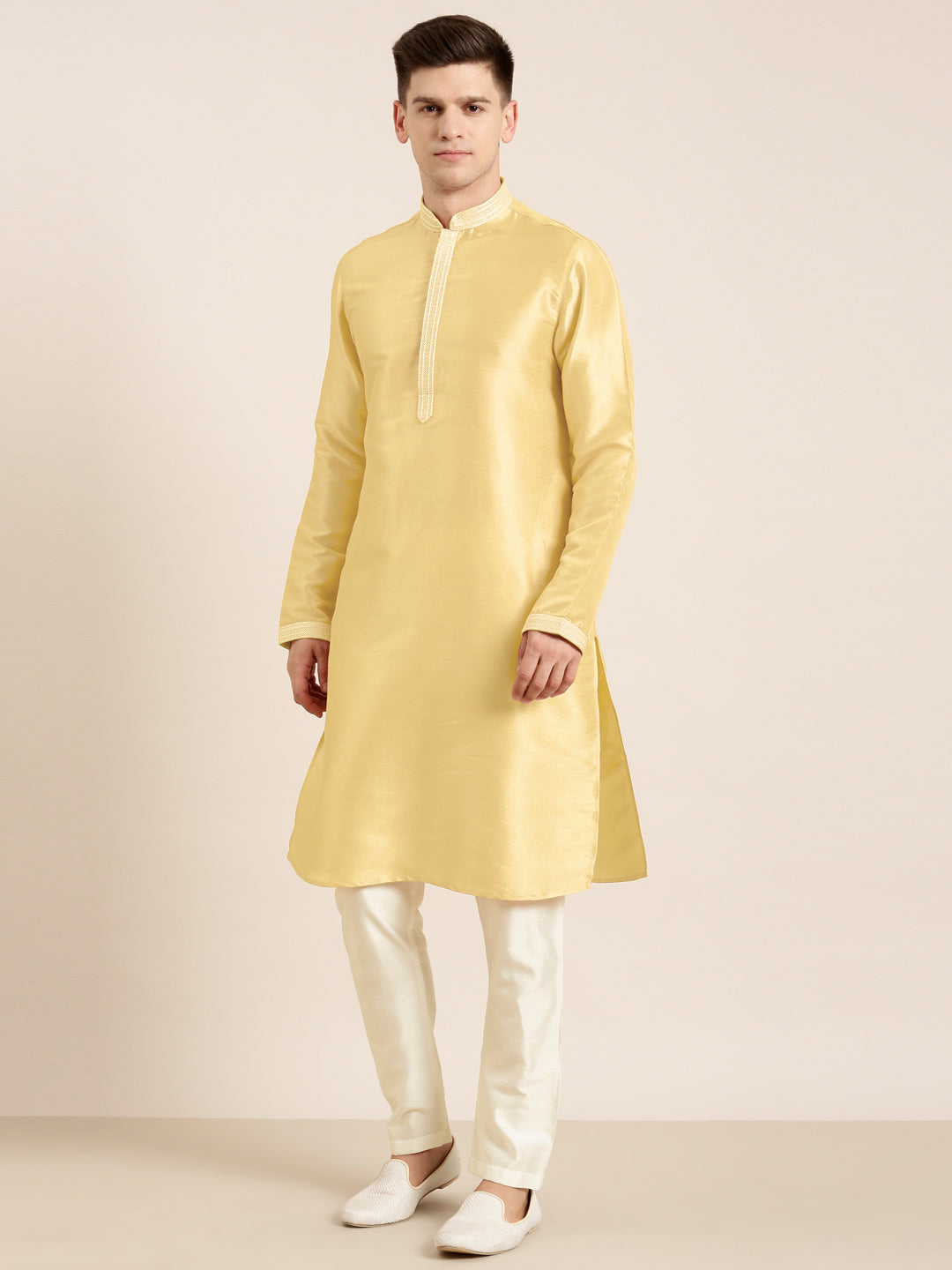 Yellow Embroidered Kurta Set