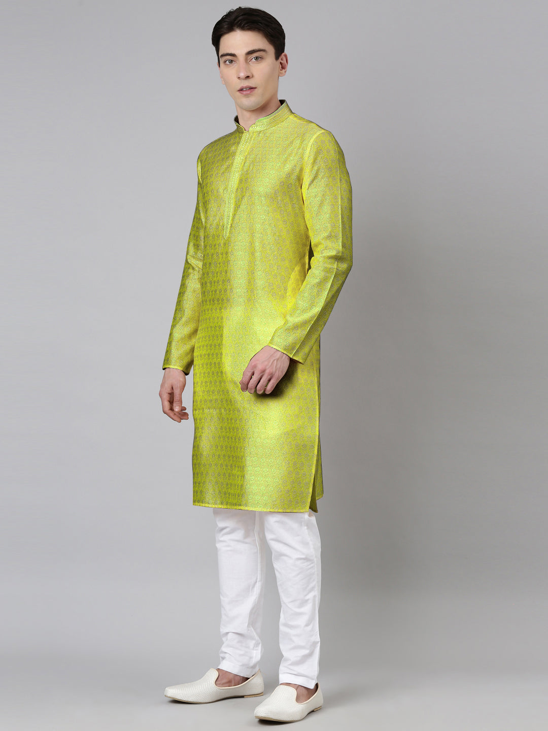 Jade Green Banarasi Jacquard Kurta Set