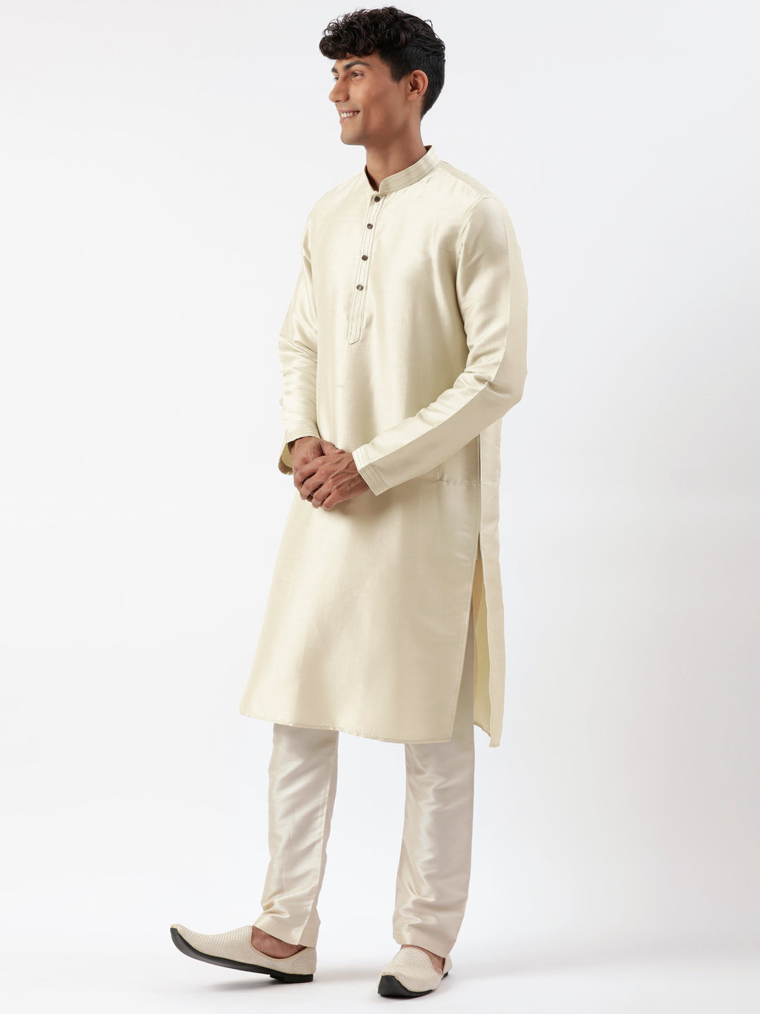 Sage Green Embroiderd Layered Jacket Kurta Set