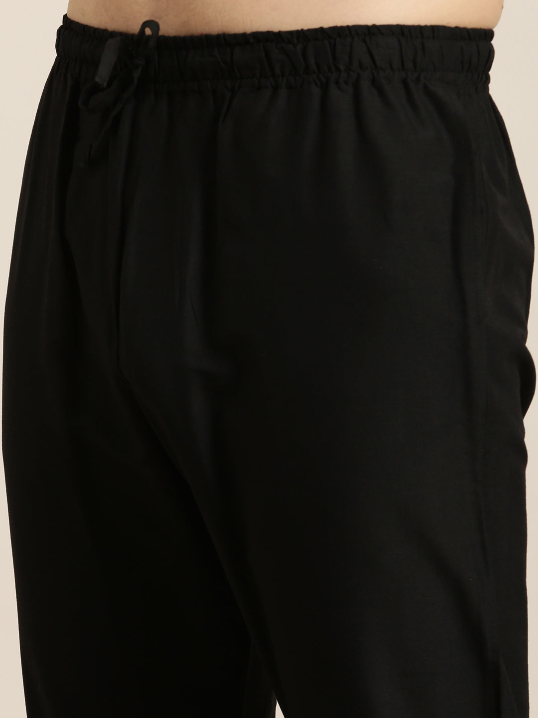 Black Cotton Dori Embroidery Kurta Set