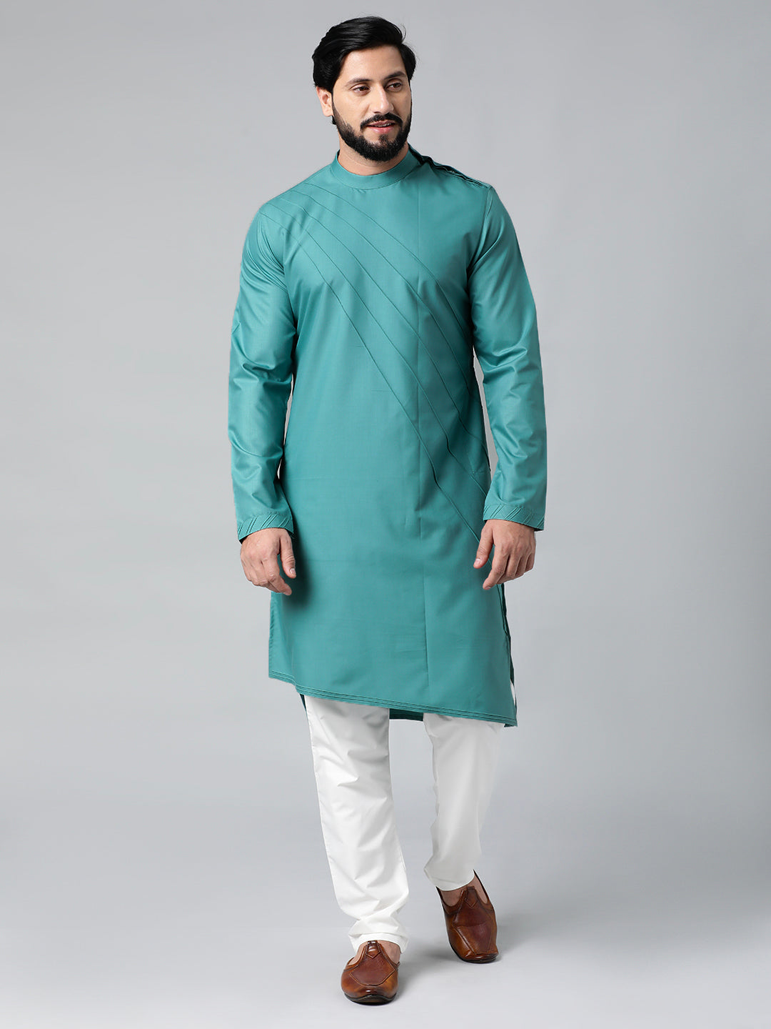 Turquoise Pintux kurta Set