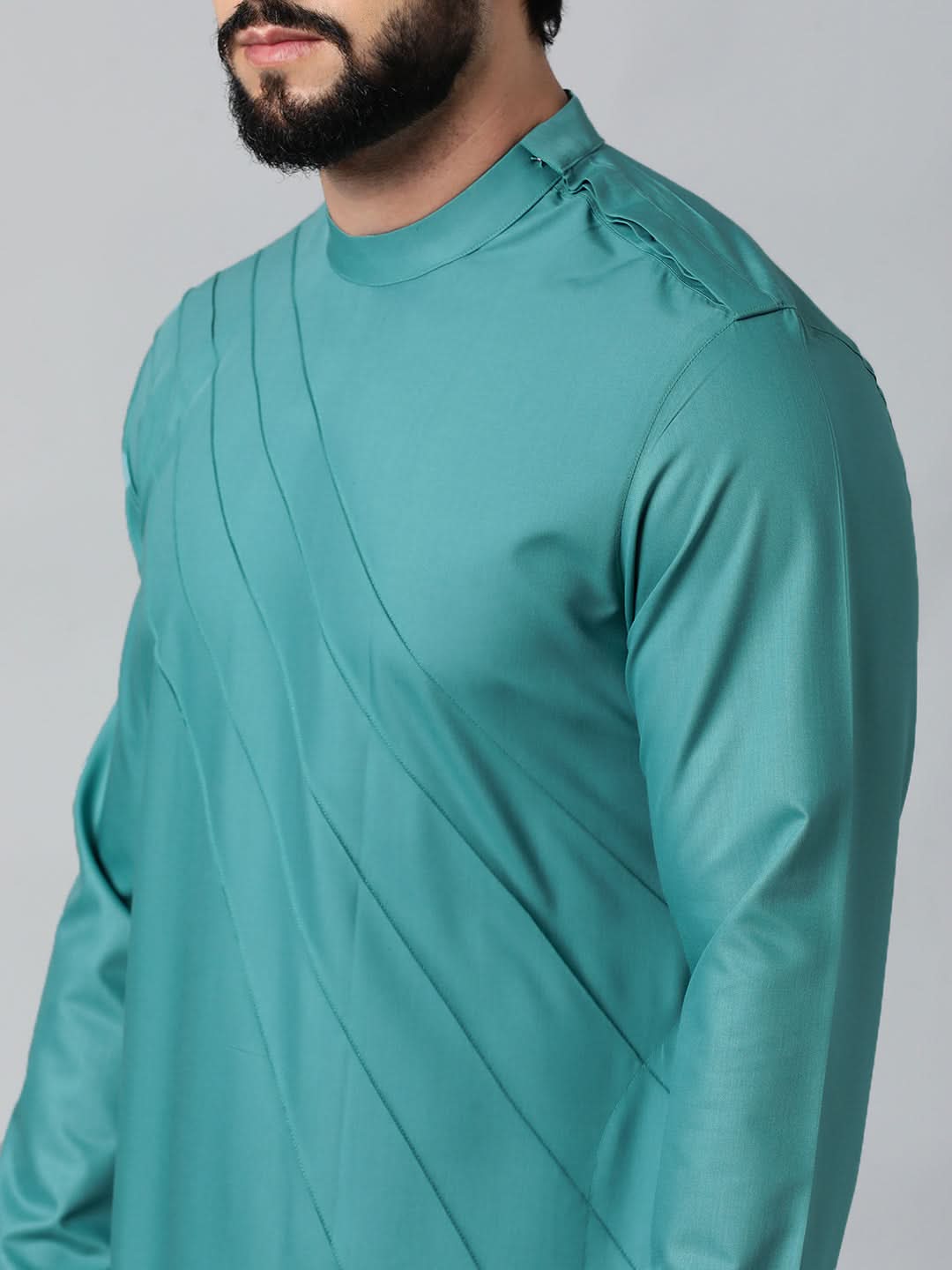Turquoise Pintux kurta Set