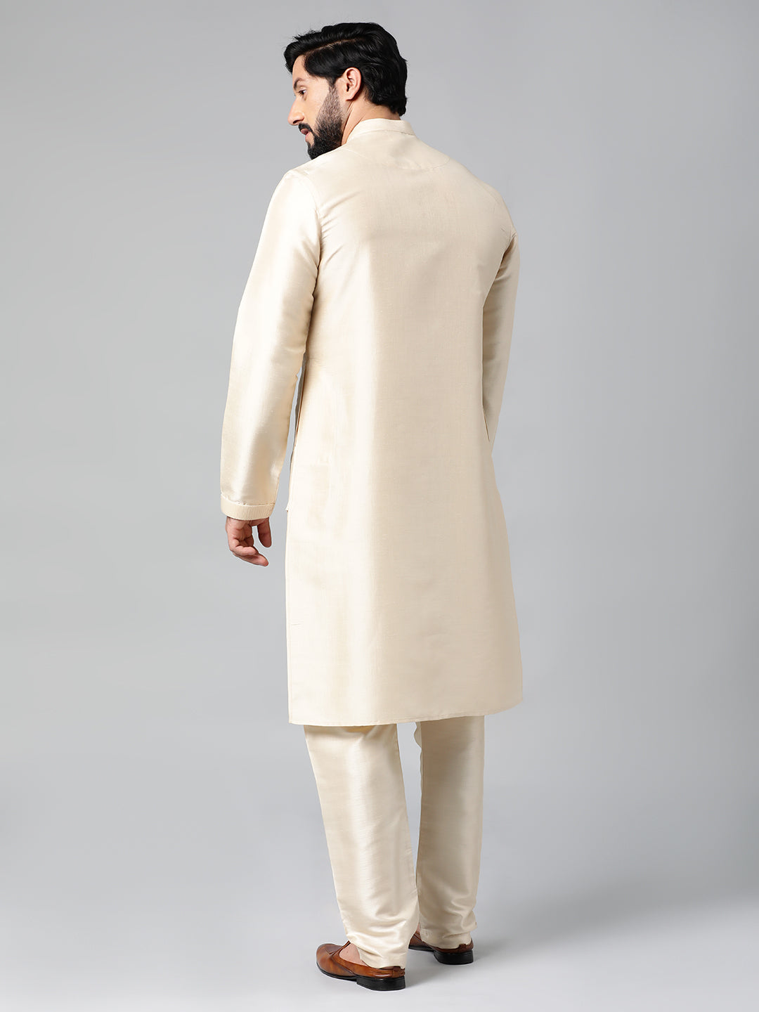 Beige Embroidery Kurta Set