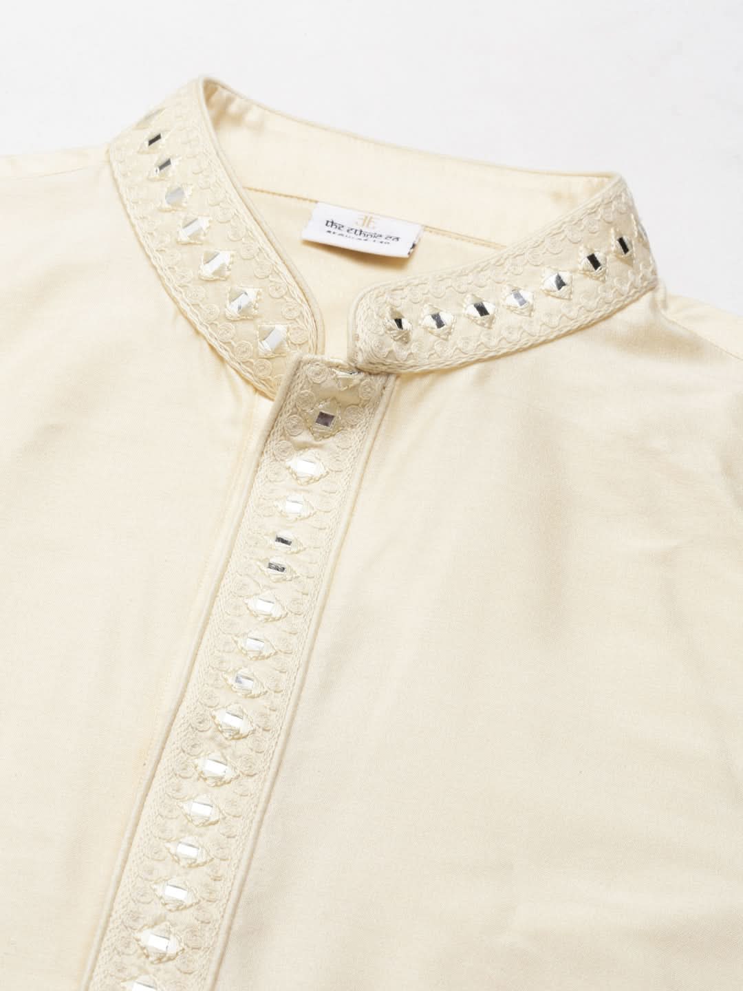 Beige Embroidery Kurta Set