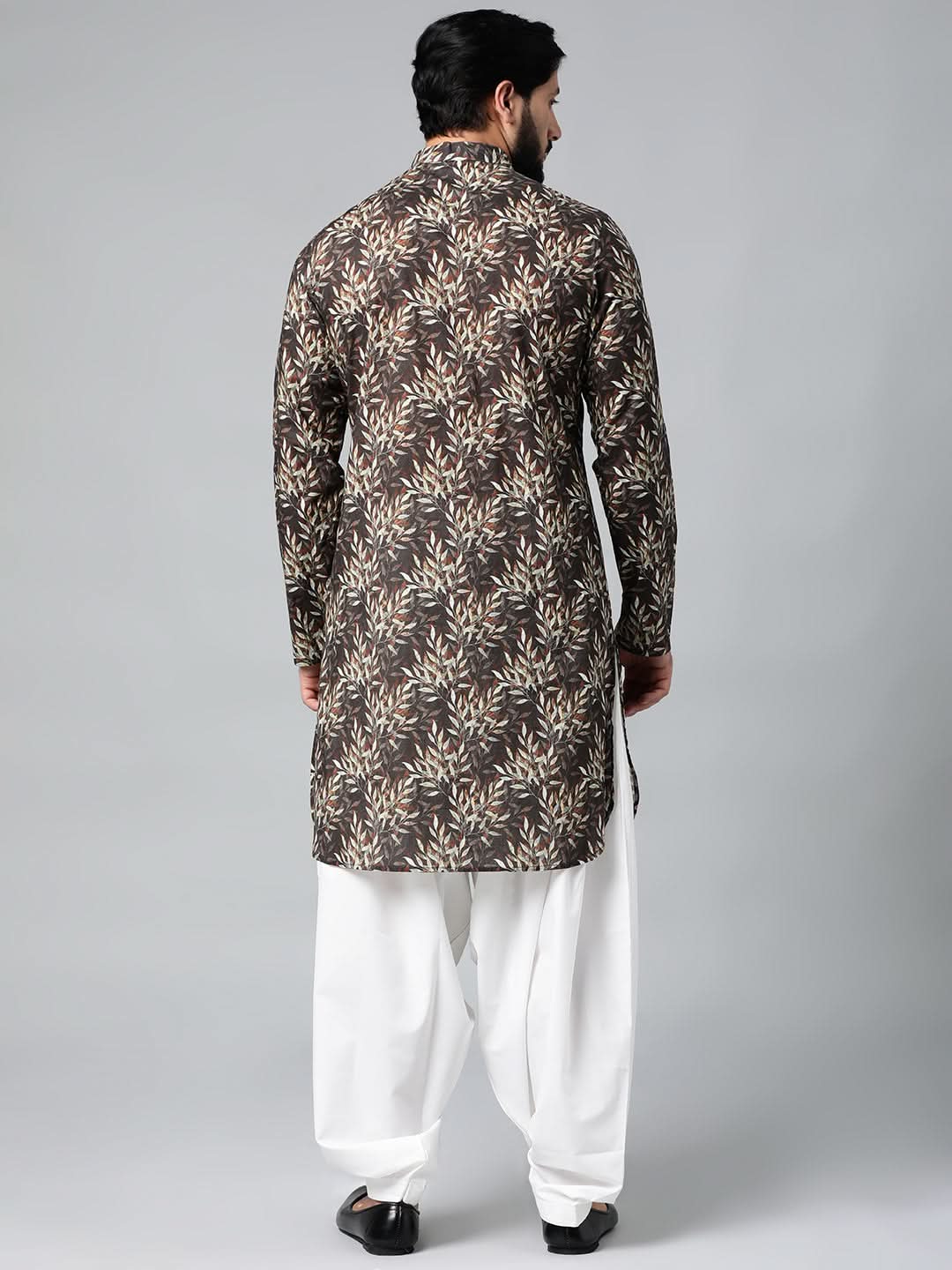 Black Printed Kurta Set