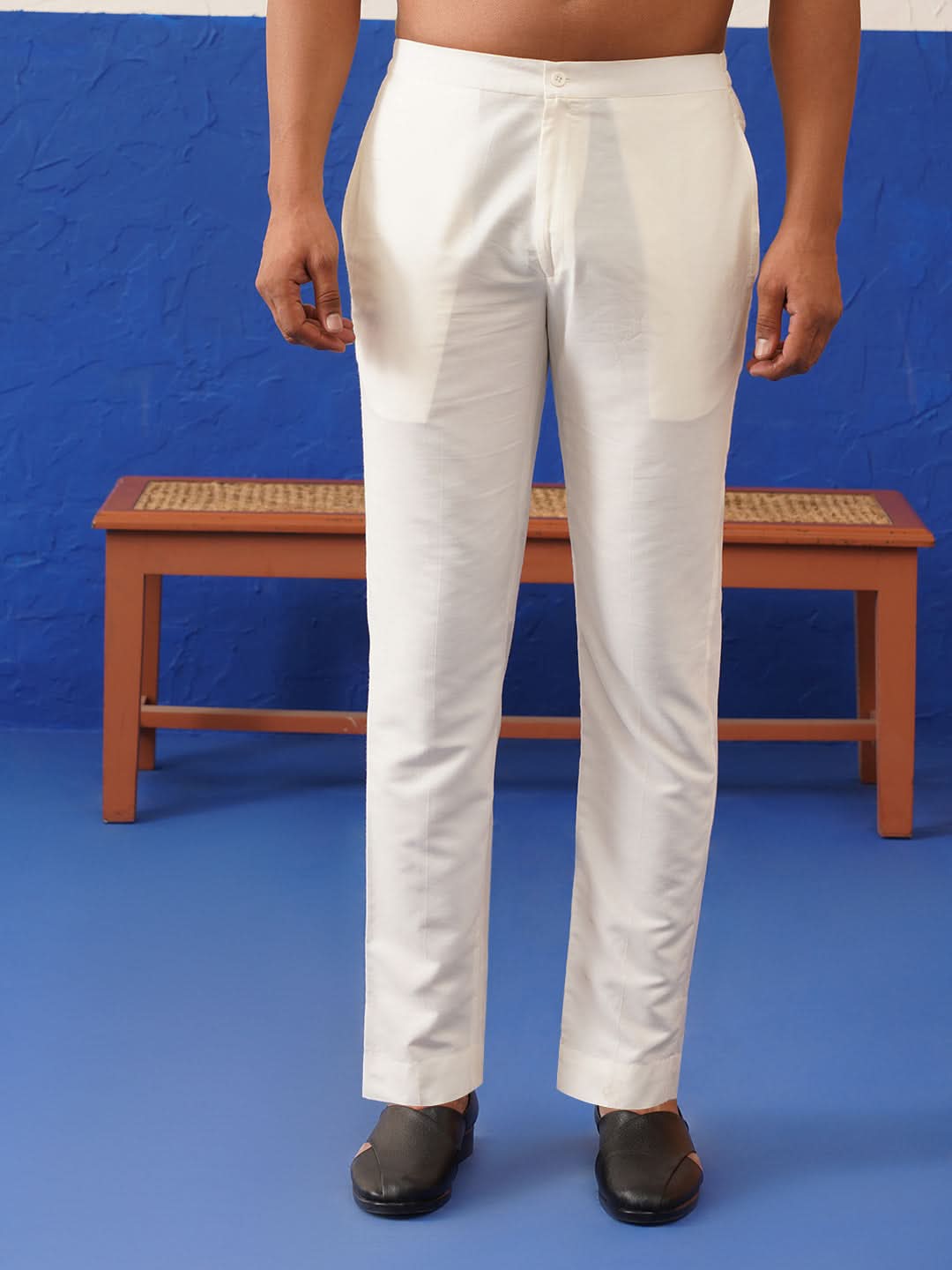 Tanzeel Khan in White Cotton Embroidered Jacket Kurta Set