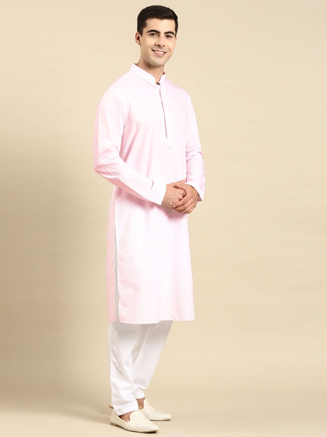Light Pink fine Cotton Kurta Set