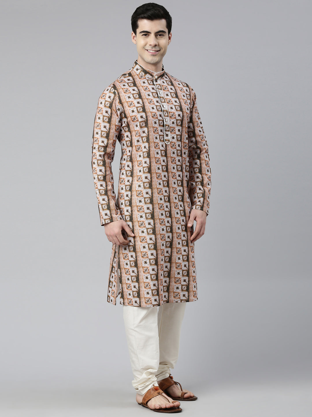 Mustard Tie Dye Kurta Set