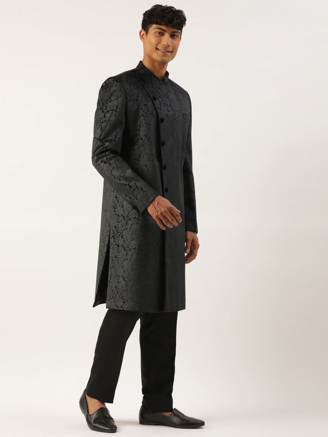 Black Paisley Velvet Indo Set