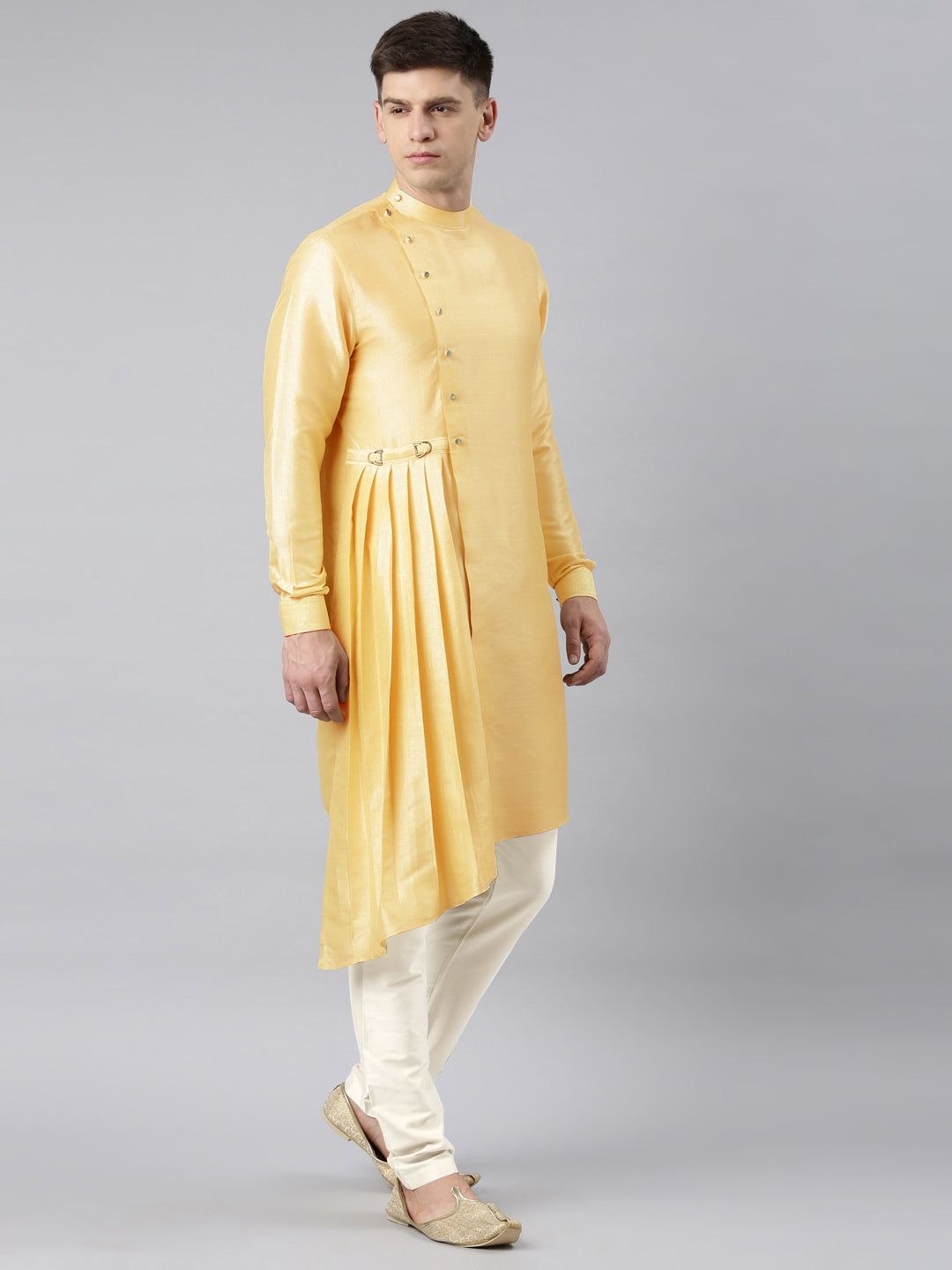 Yellow Drape Kurta Set