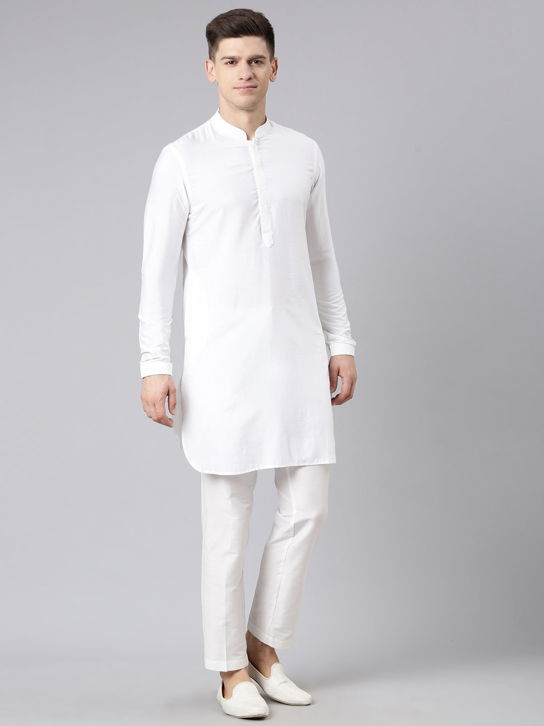 Floral Print Jacket With white Short kurta