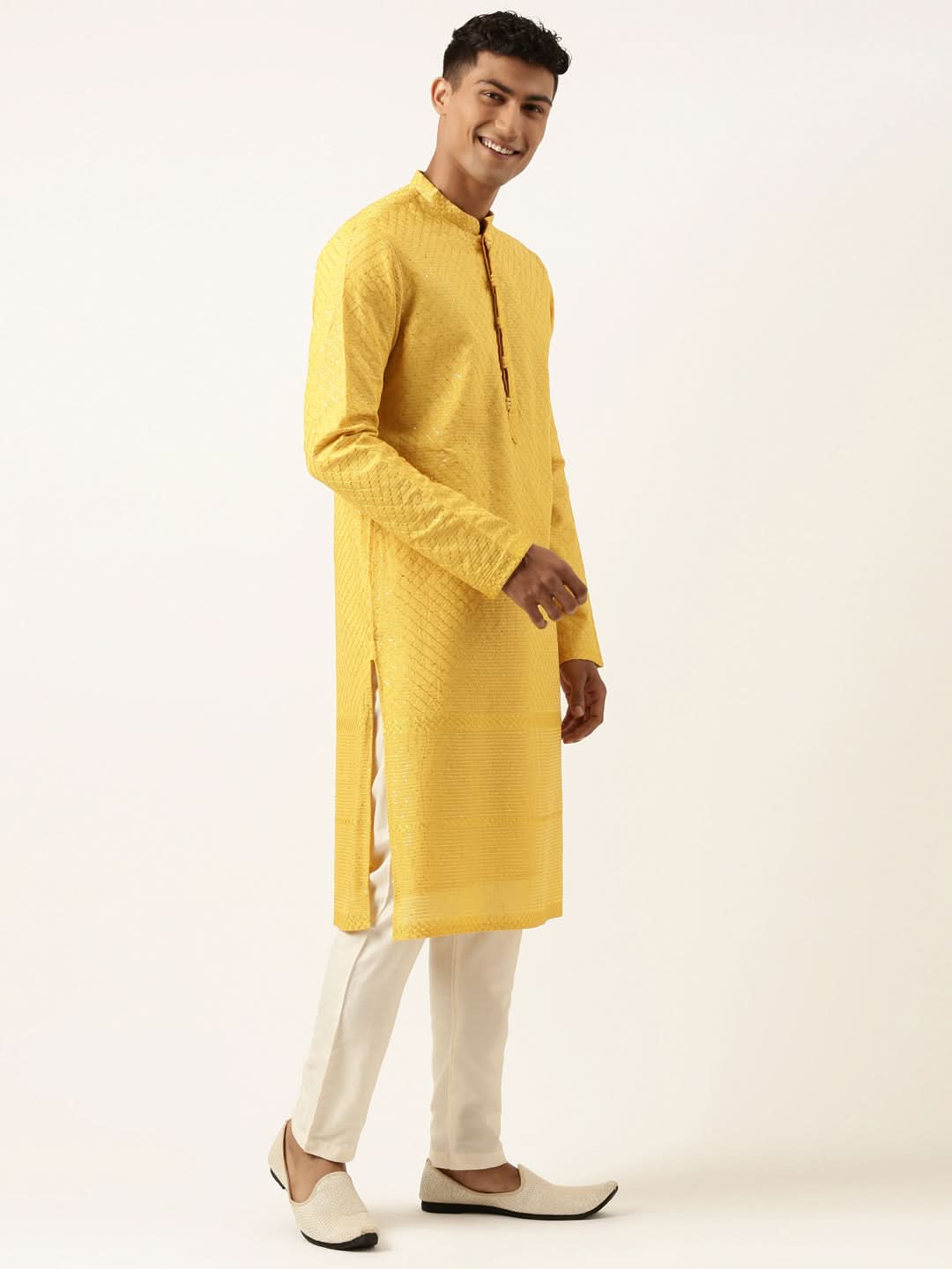 Yellow Embroidered Kurta Set