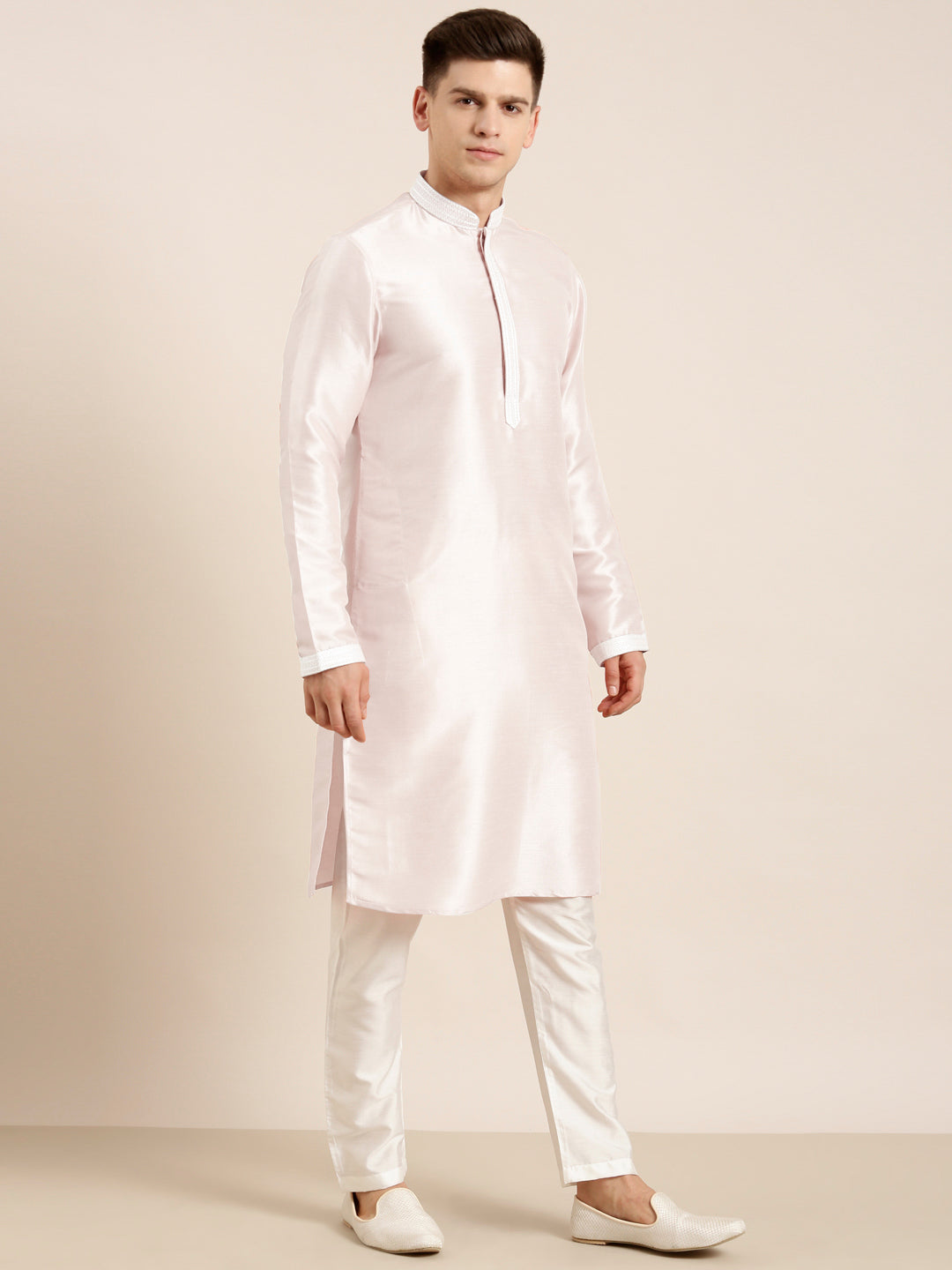 Light pink Embroidered Kurta Set