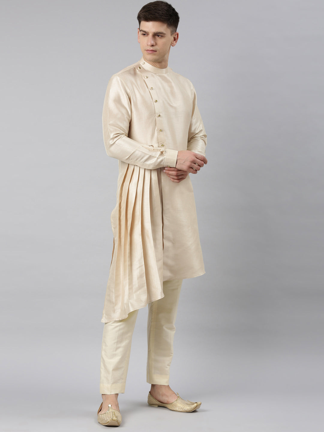 Beige Waistcoat Jacket With Beige Kurta