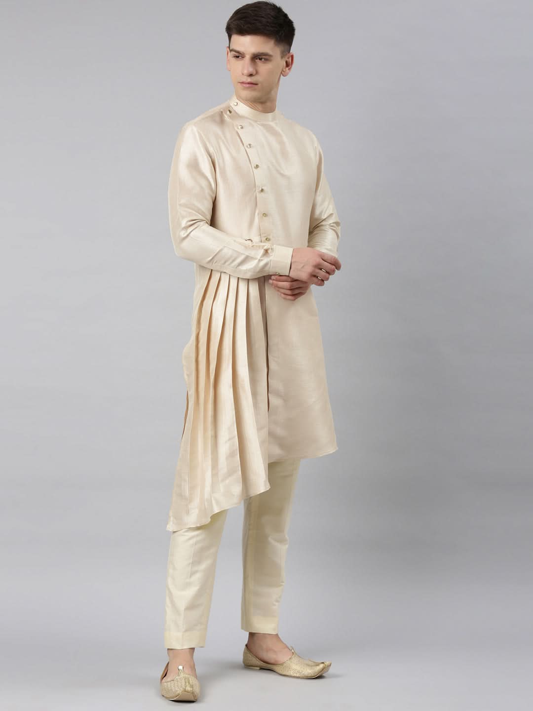 Beige Waistcoat Jacket With Beige Kurta
