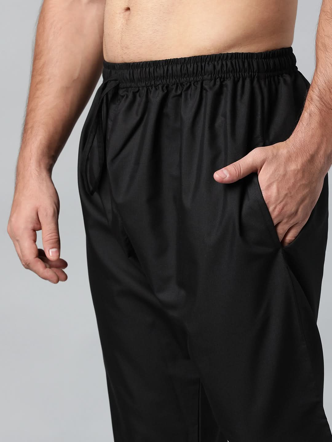 BLACK FINE COTTON PAJAMA