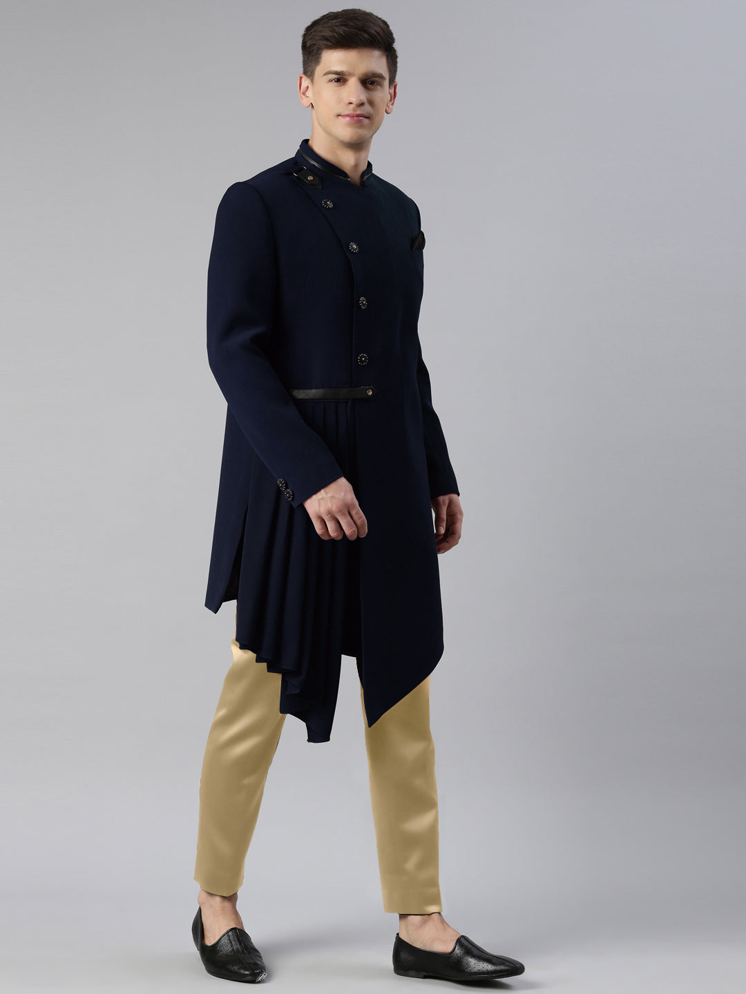Blue Drape Indowestern