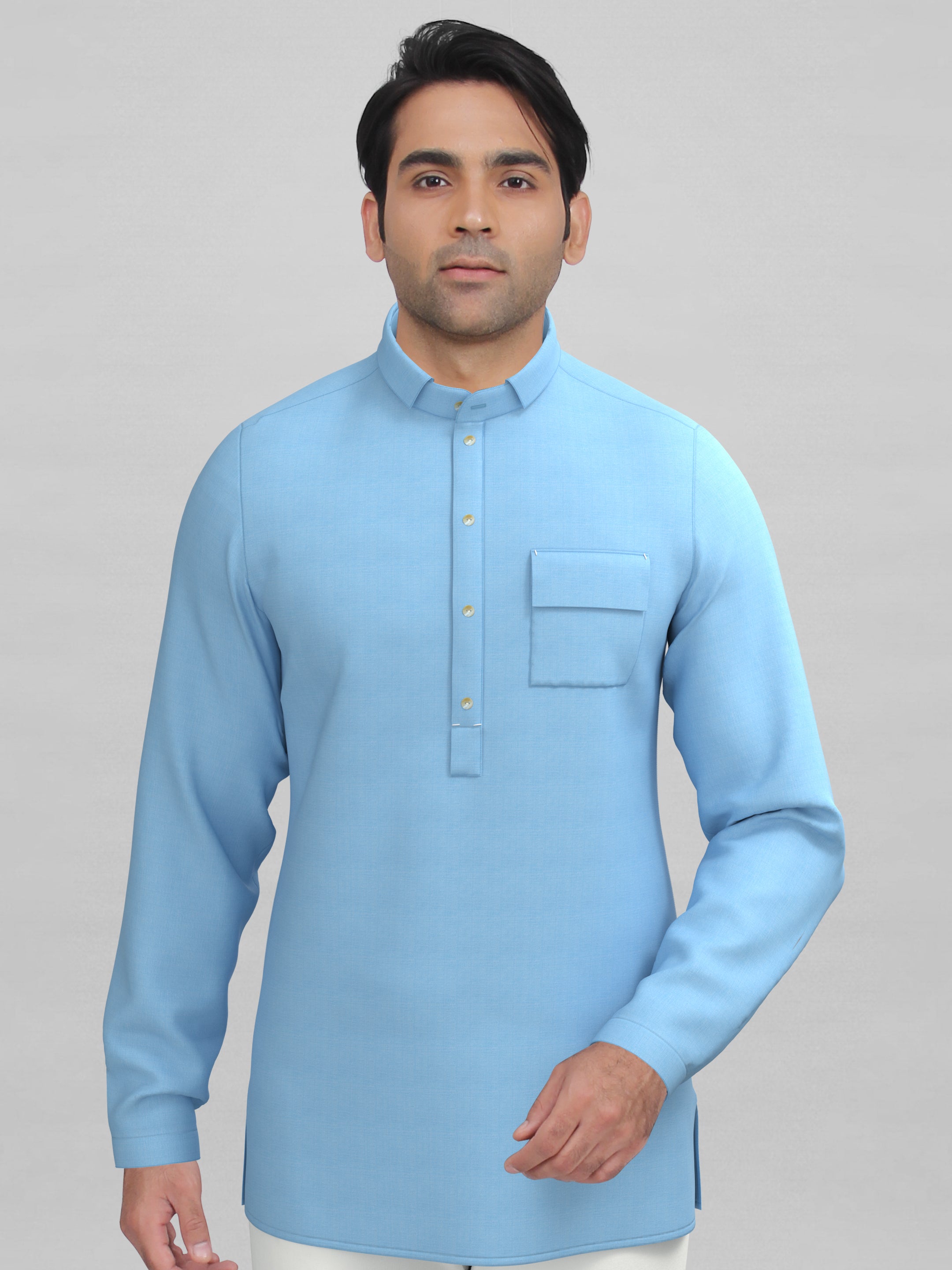 Light Blue Short Kurta