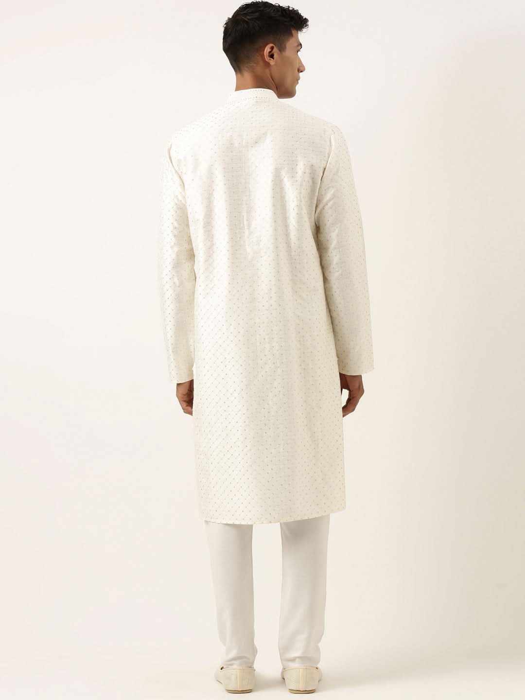 White Sequin Kurta Set