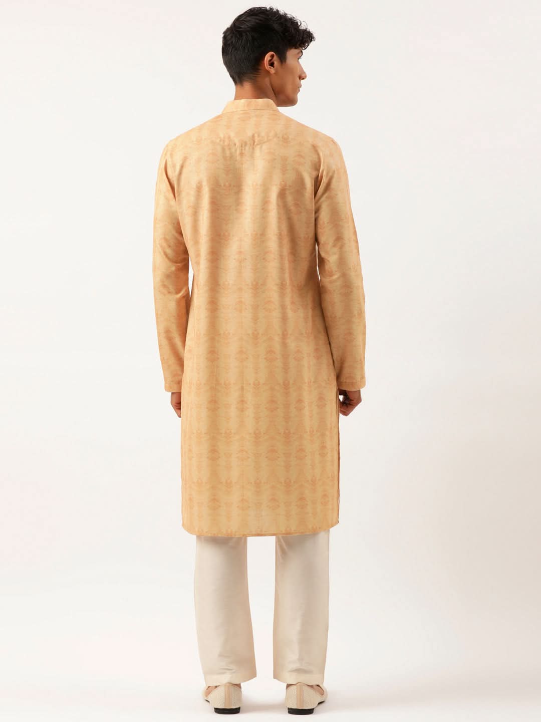 Dark Peach Printed Kurta Set