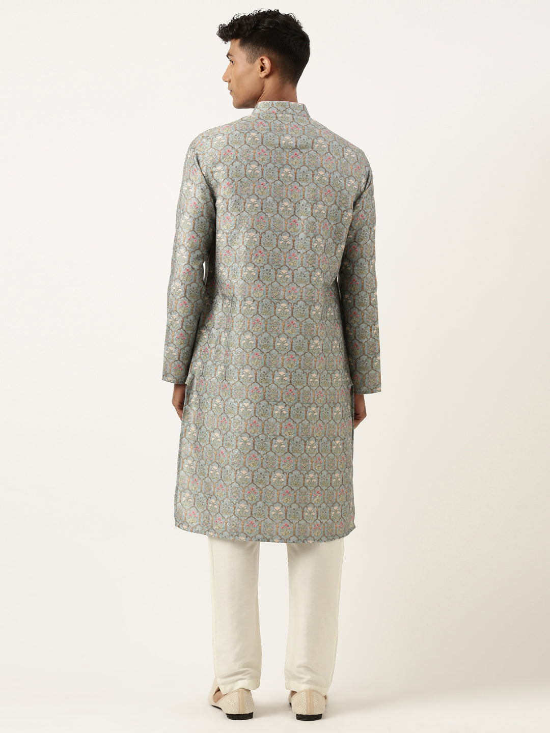 Teal Printed Kurta Set