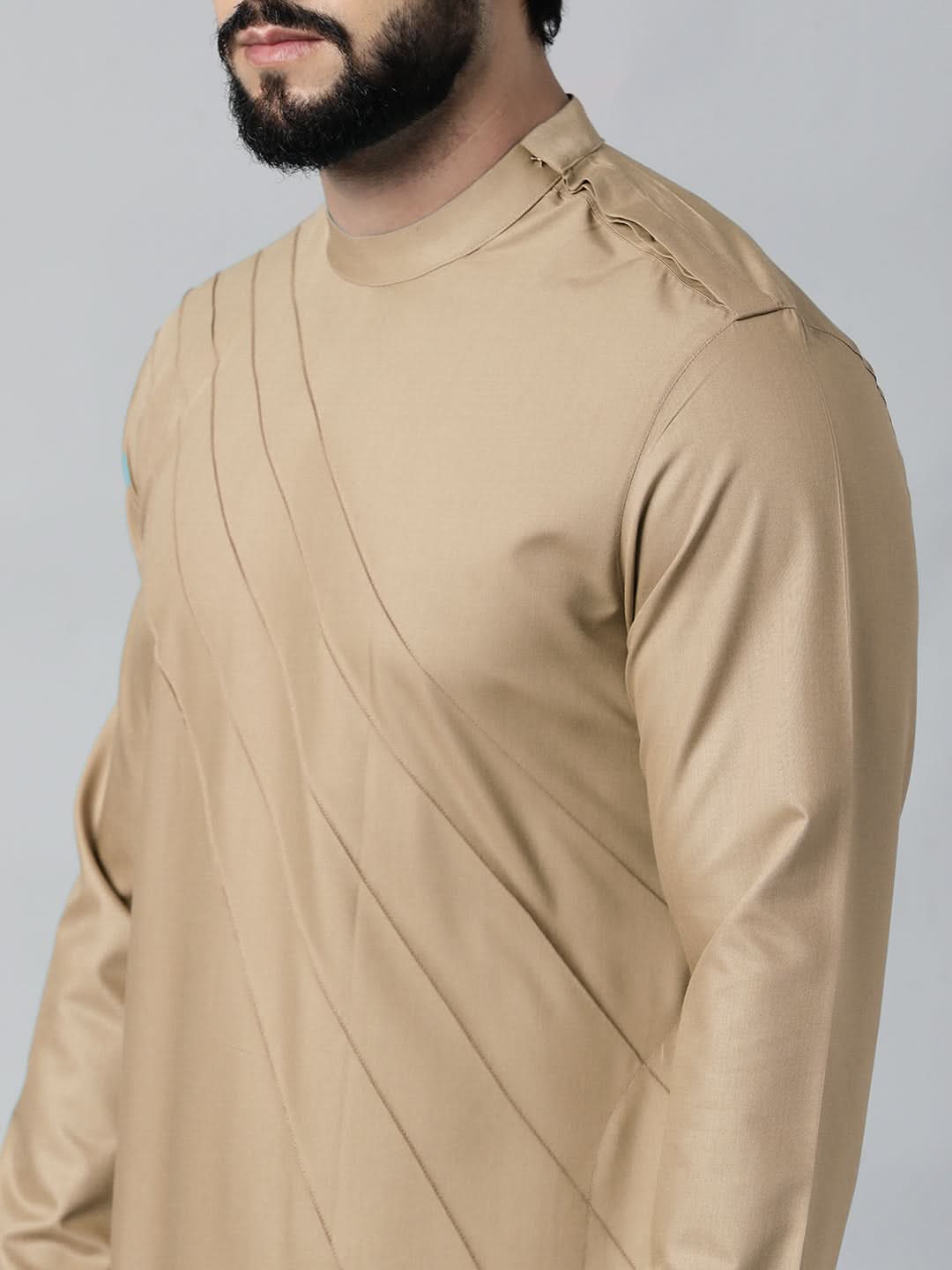 Beige Pintux kurta Set