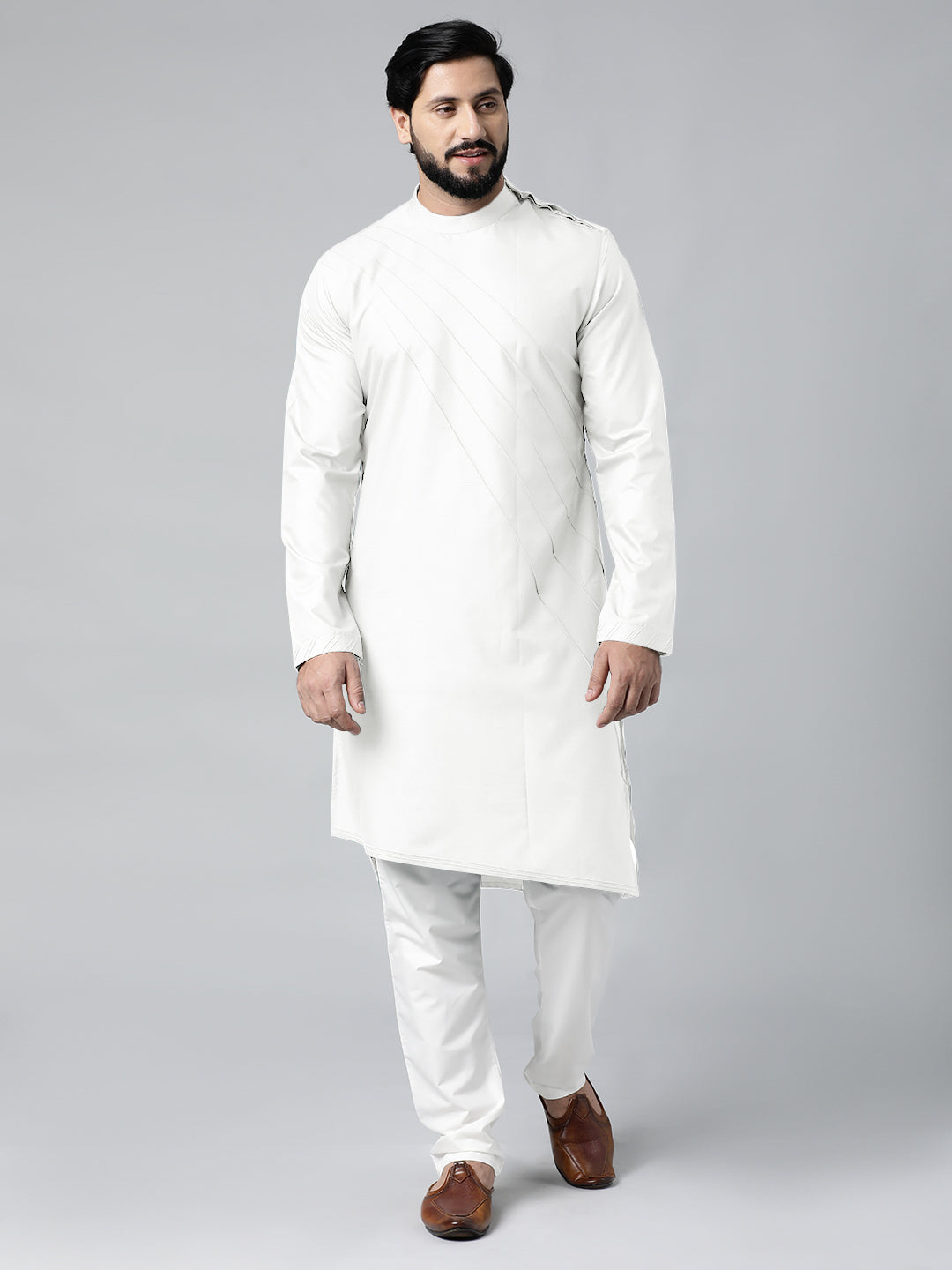 Off White Pintux kurta Set
