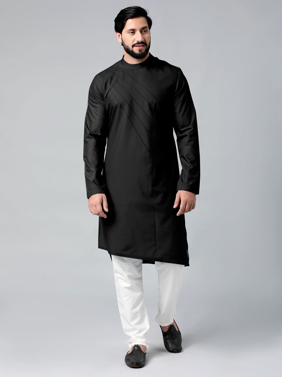 Black Pintux kurta Set