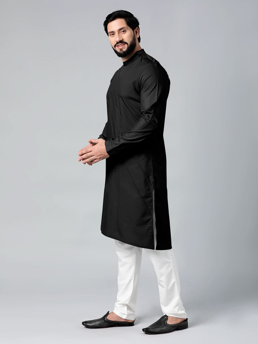Black Pintux kurta Set