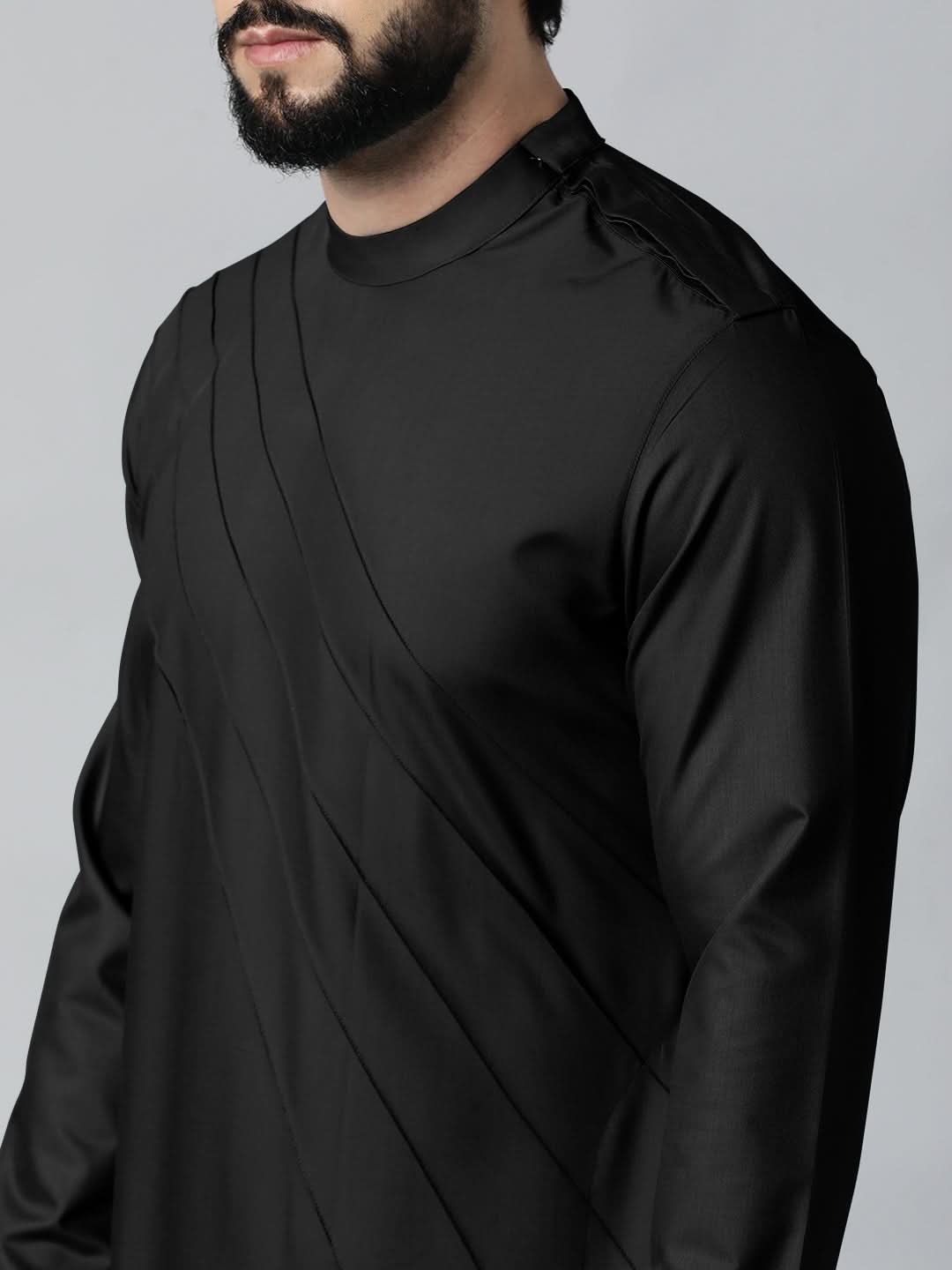 Black Pintux kurta Set