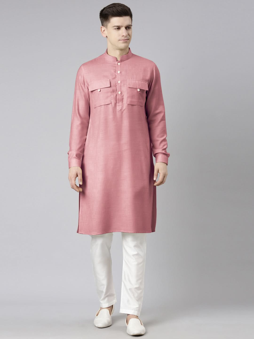 Old Rose Pathani Kurta Set