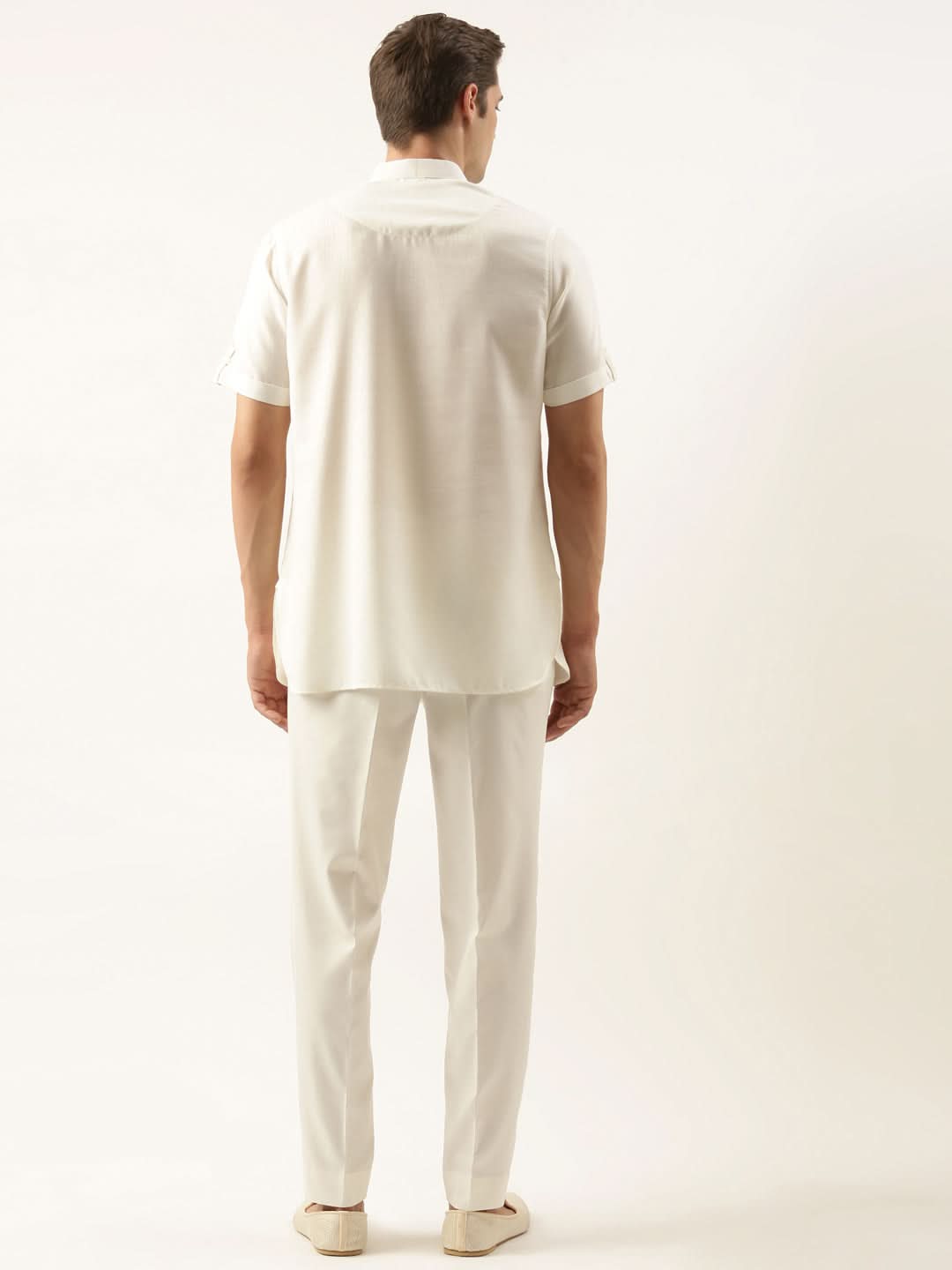 Off white Cotton Short Kurta