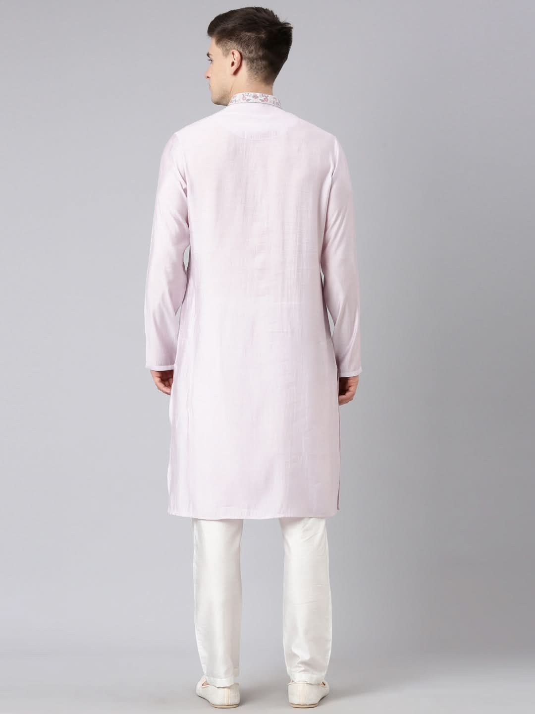 Lavender Embroidered Kurta Set