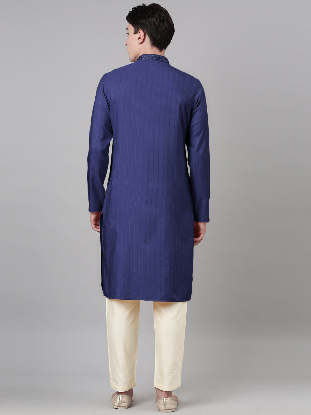 Navy Embroidered Kurta Set