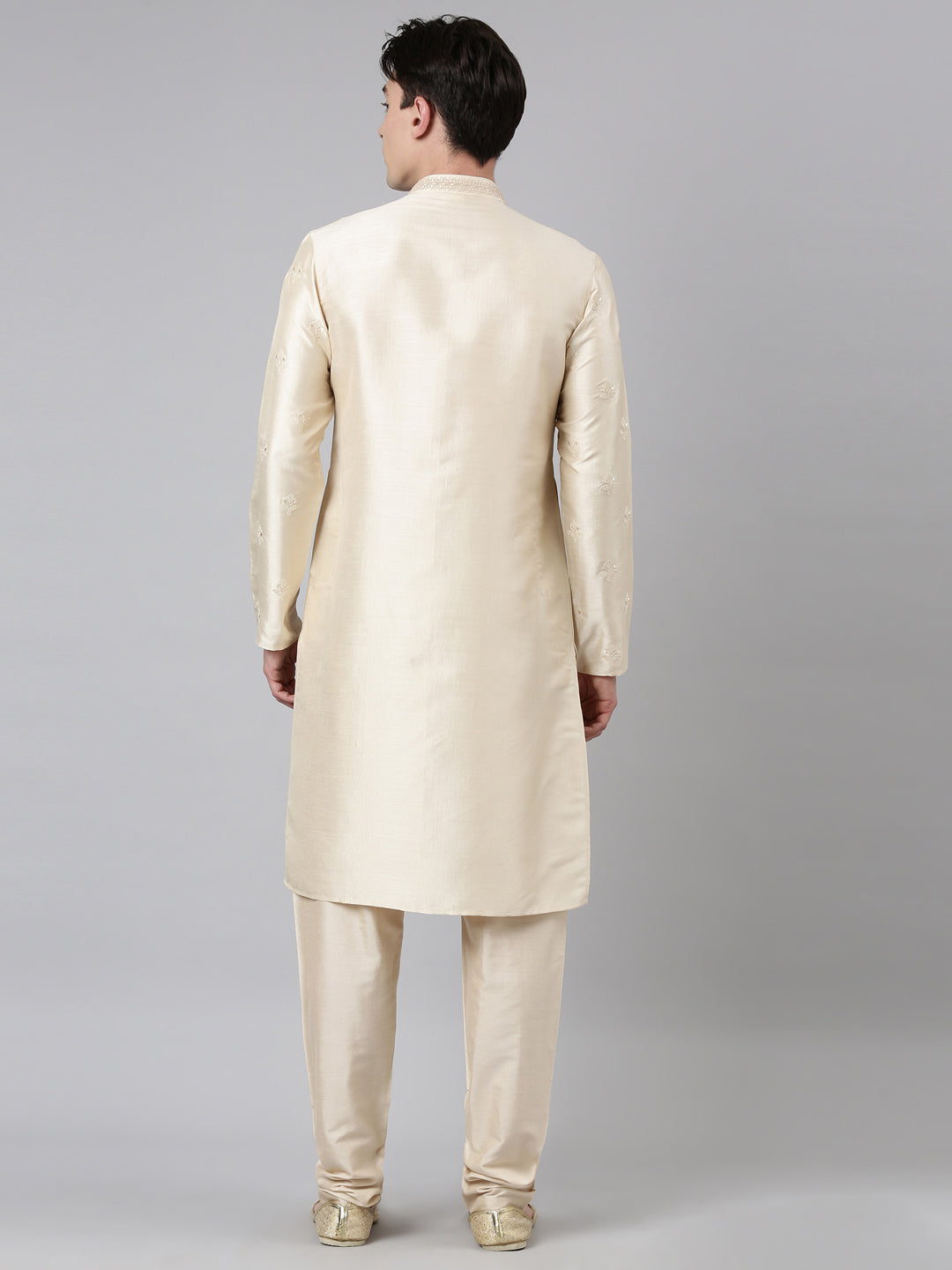Light Gold Embroidery Kurta Set