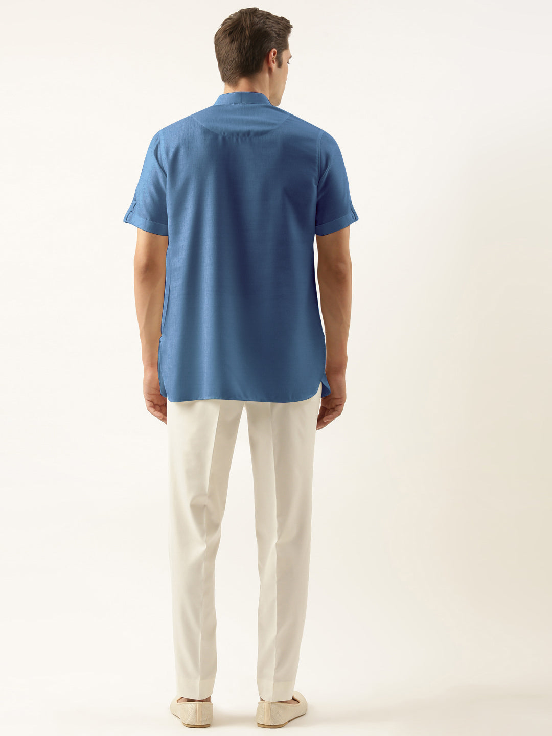 Denim Blue Cotton Short Kurta Set