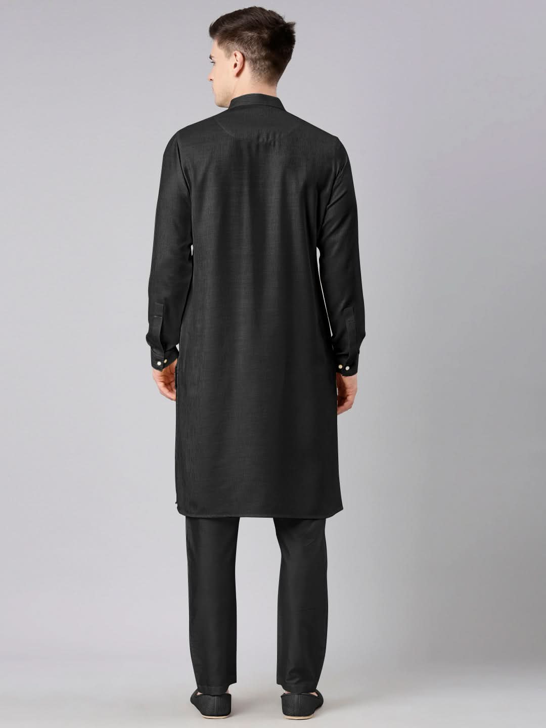 Black Pathani Kurta Set