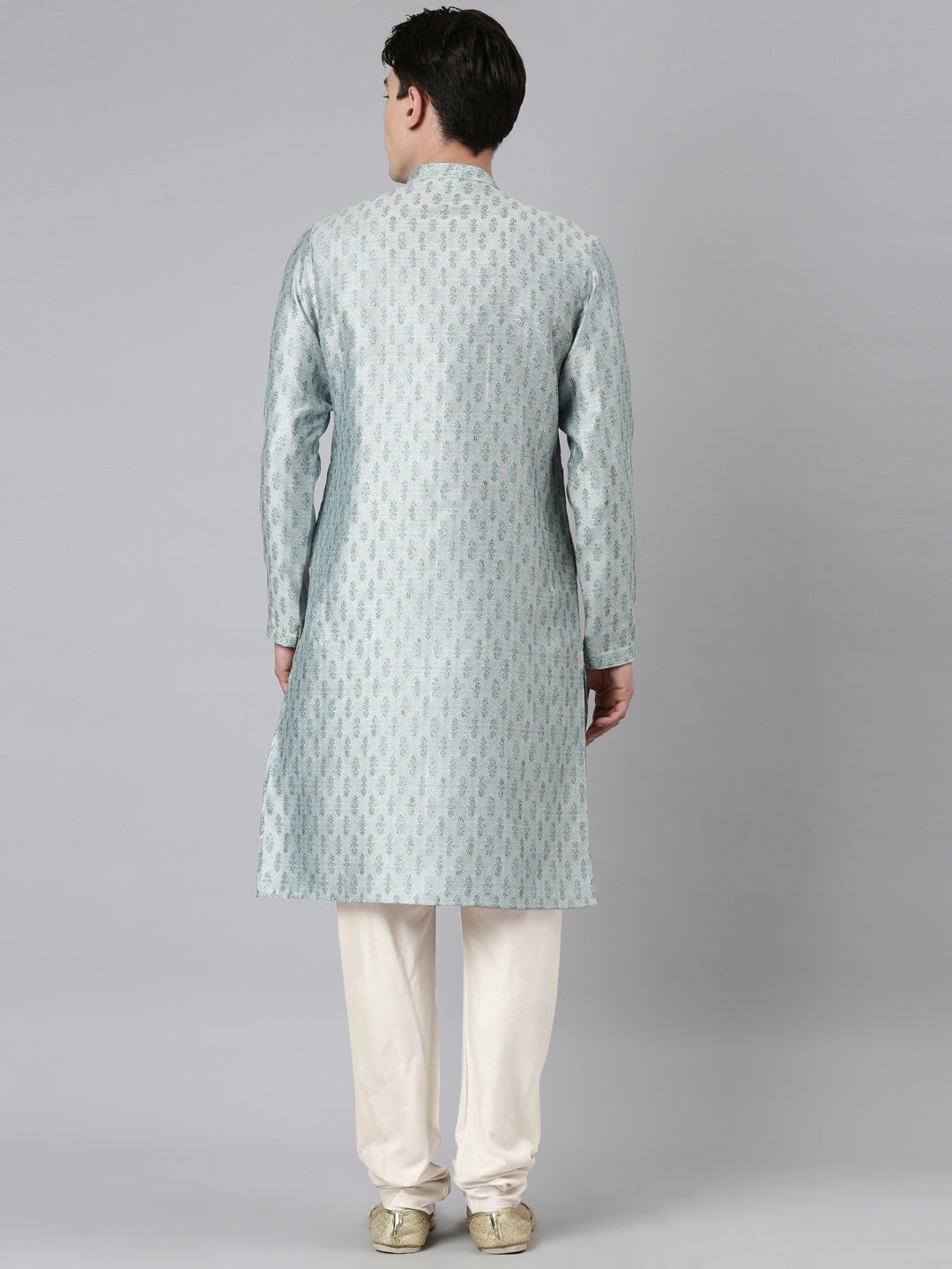 Aqua Angrakha Kurta Set