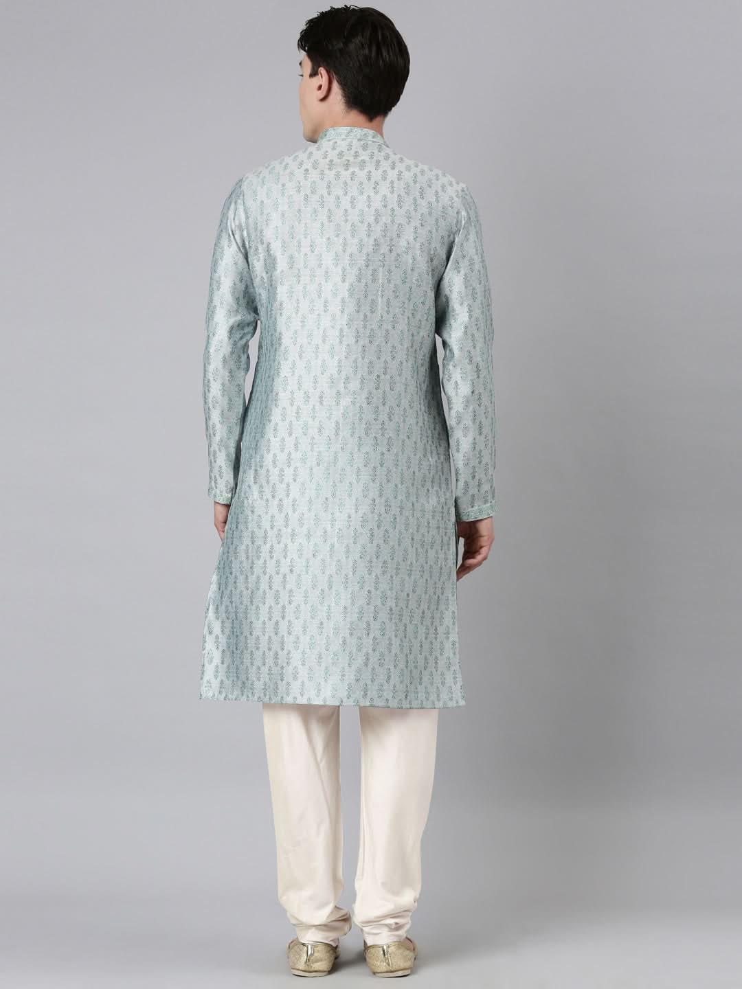 Aqua Angrakha Kurta Set