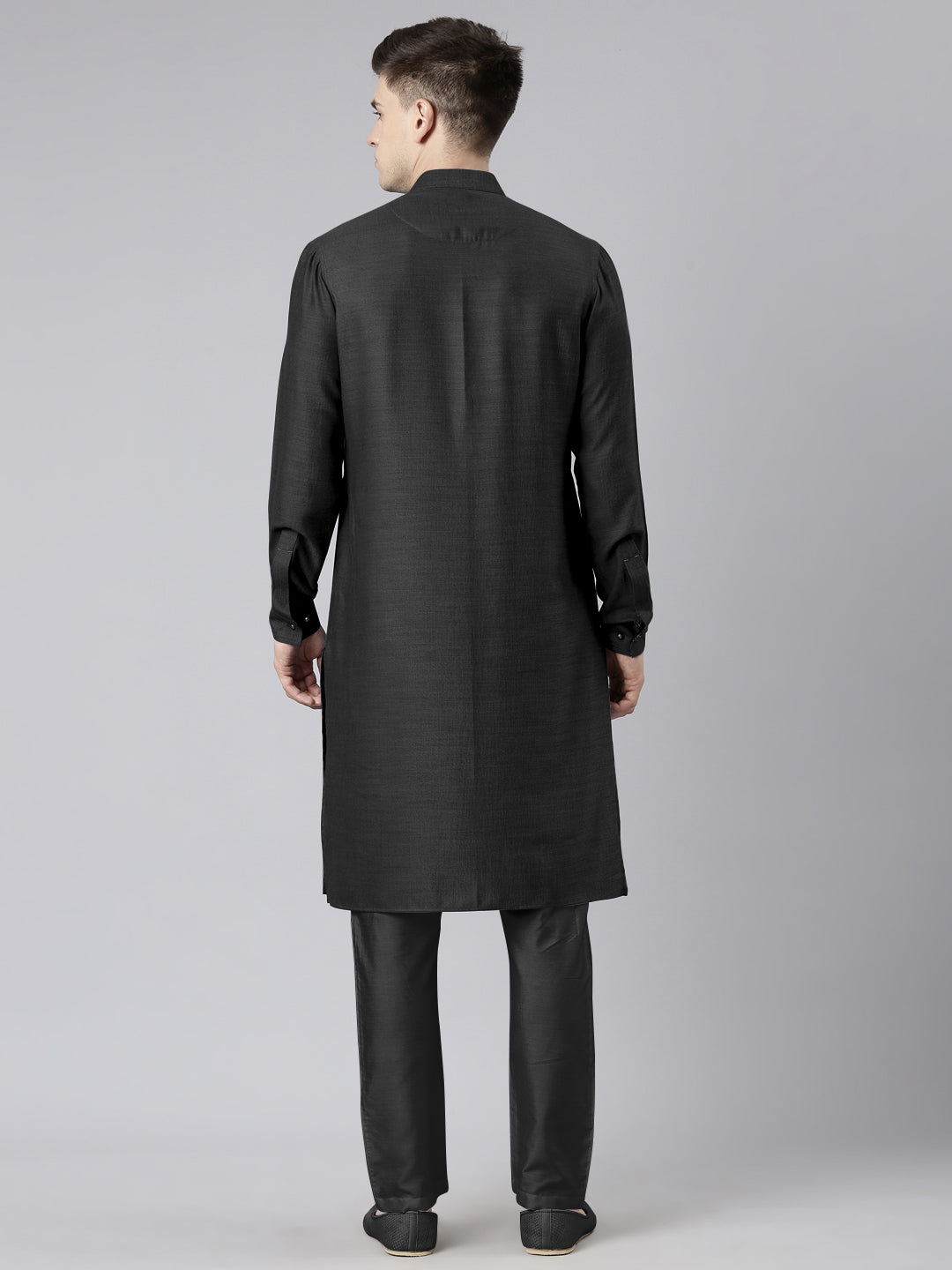 Black Pathani Kurta Set