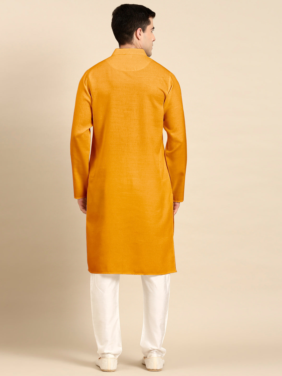 Mustard Twill Weave Cotton Kurta Set