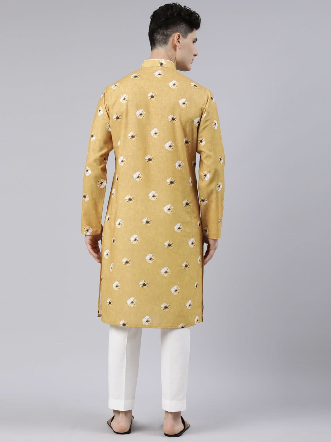 Mustard Bandhani Kurta Set