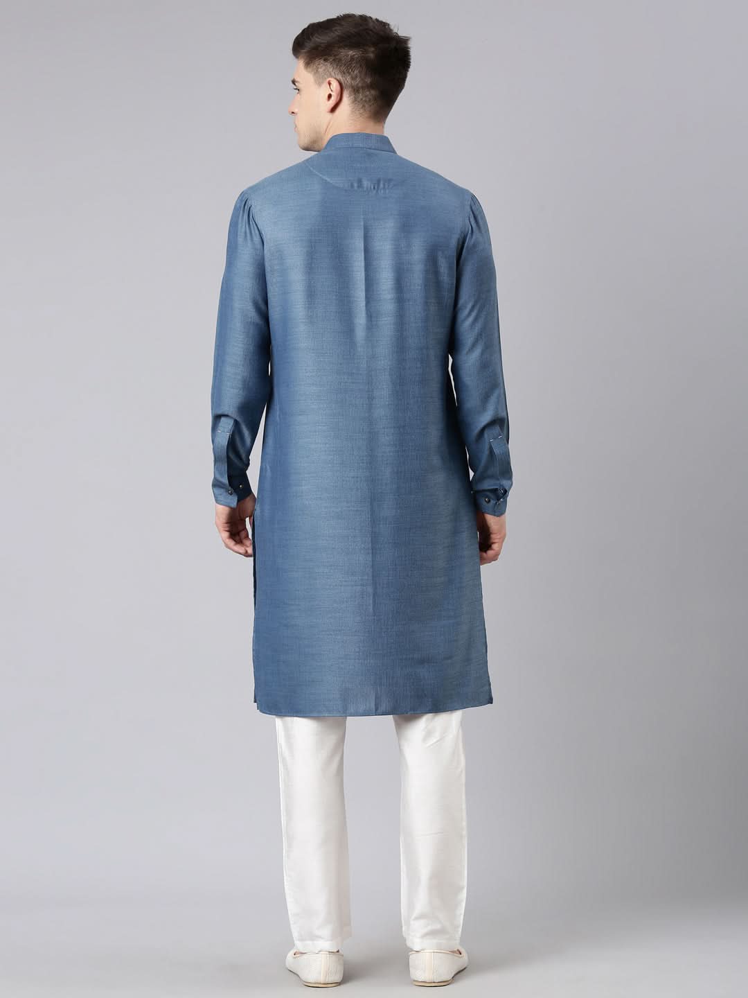 Denim Blue Pathani Kurta Set