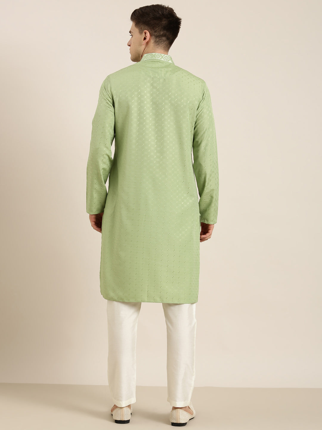 Light Green Embroidered Kurta Set