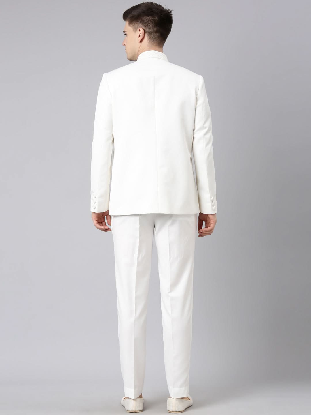 Offwhite Angrakha Geometrical Bandhgala