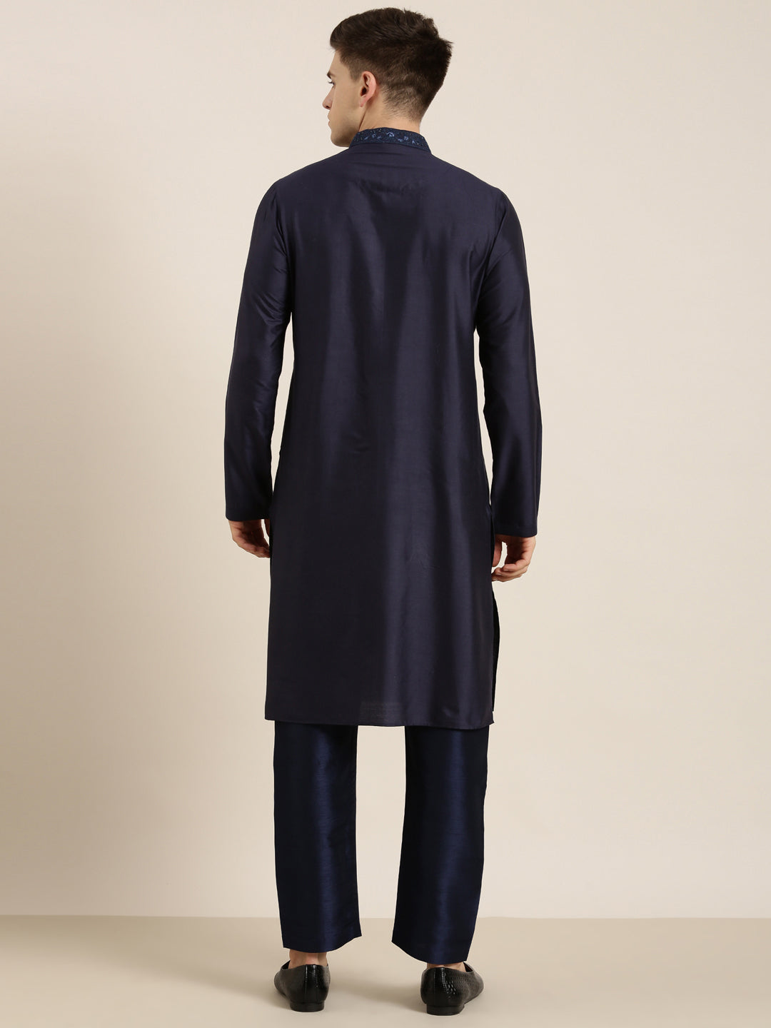 Navy Dori Embroidery Kurta Set