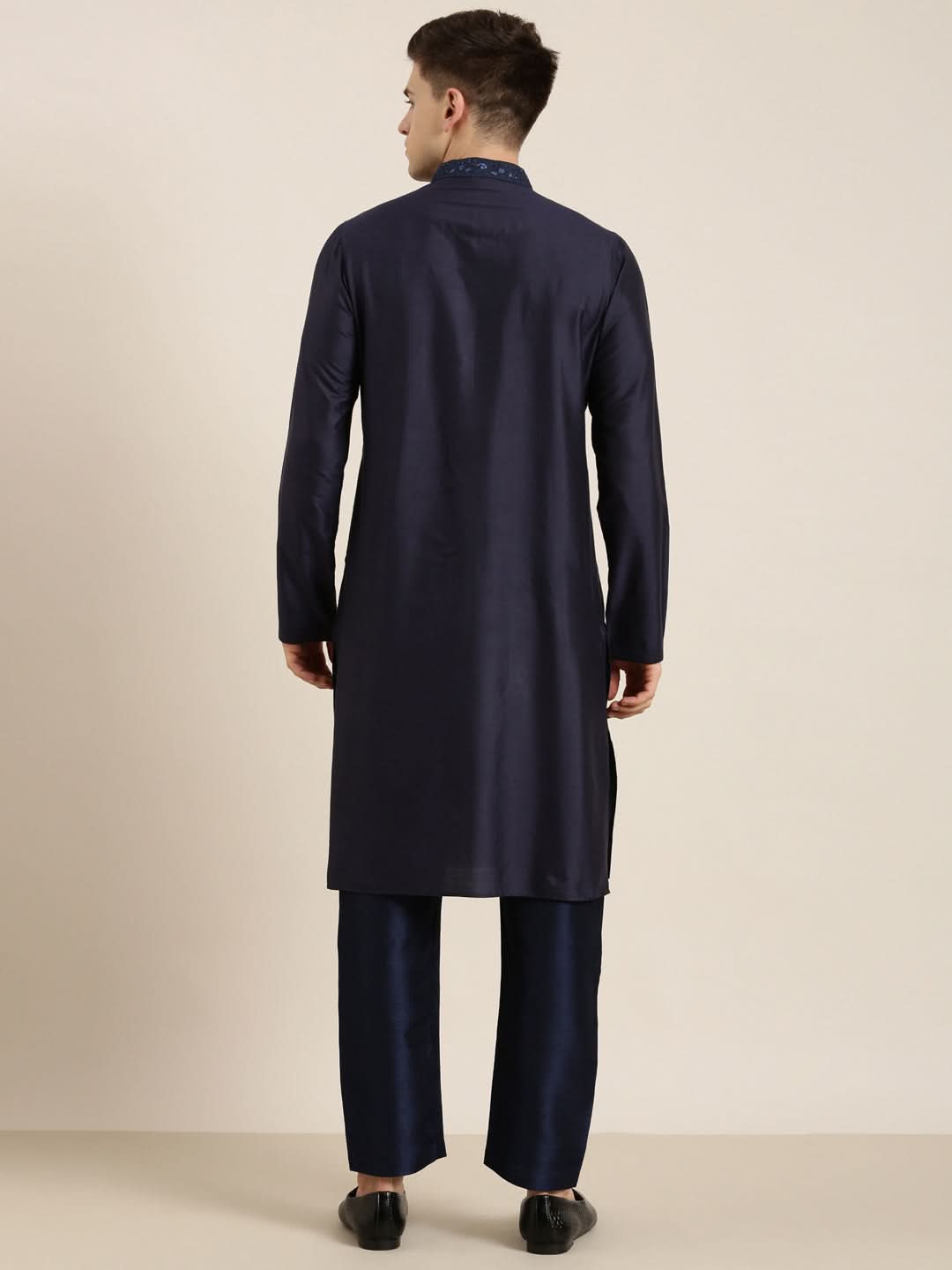 Navy Dori Embroidery Kurta Set