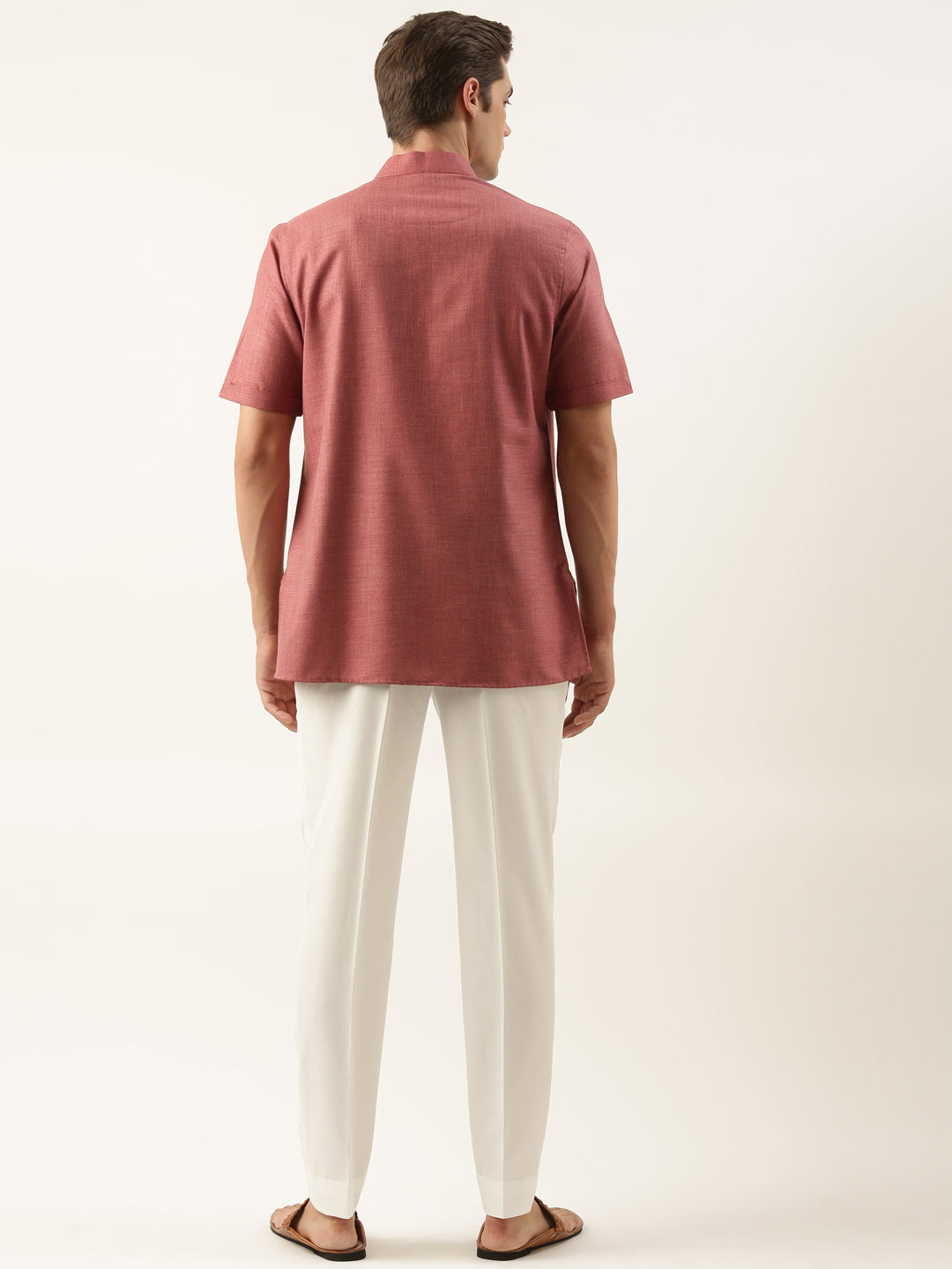 Maroon Cotton Short Kurta